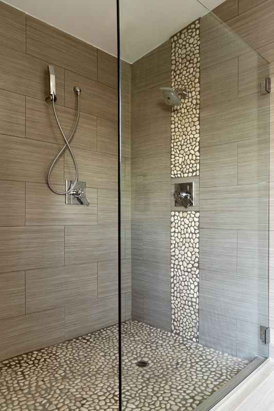 Modern Shower with Accent Tile